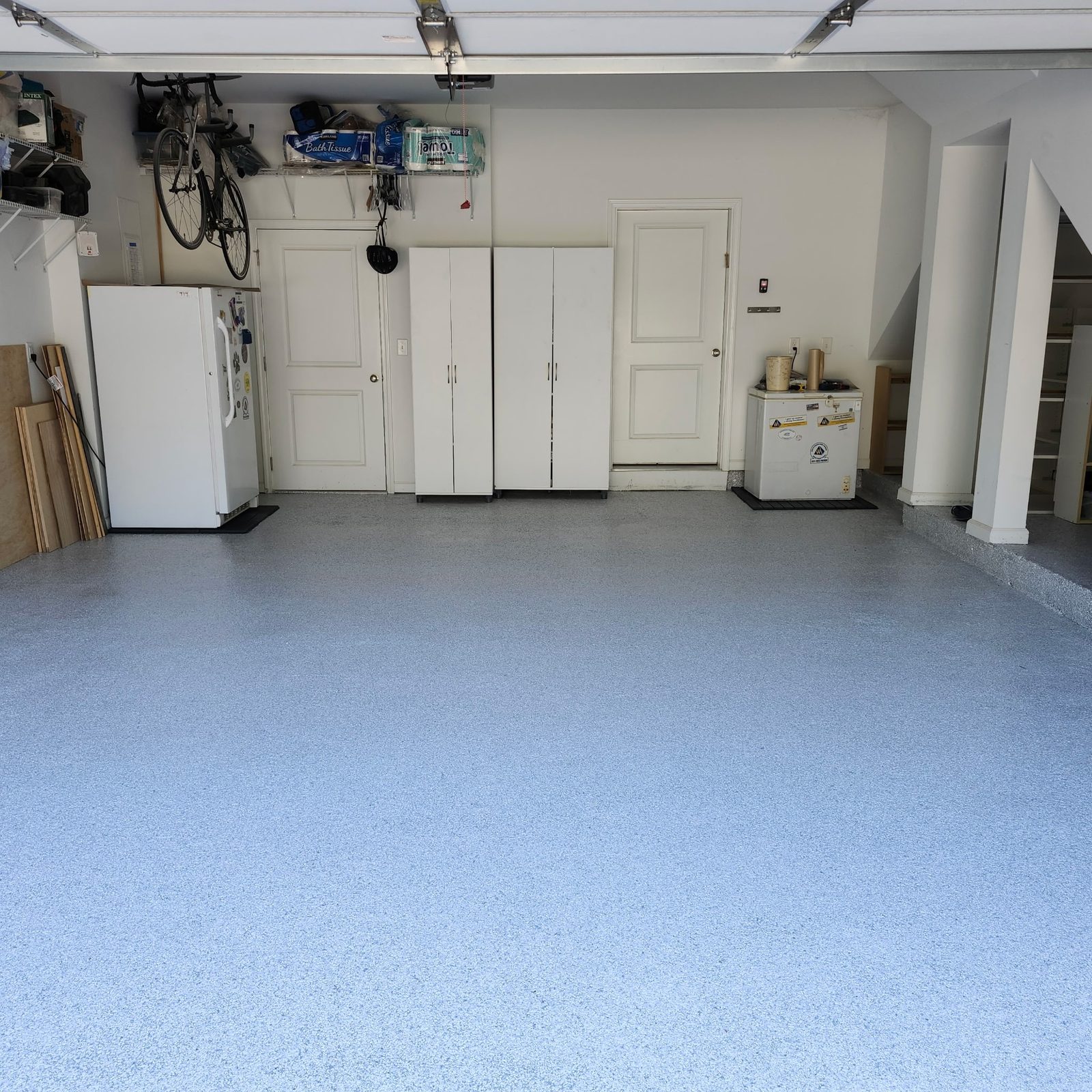 Two-car garage · light flake
