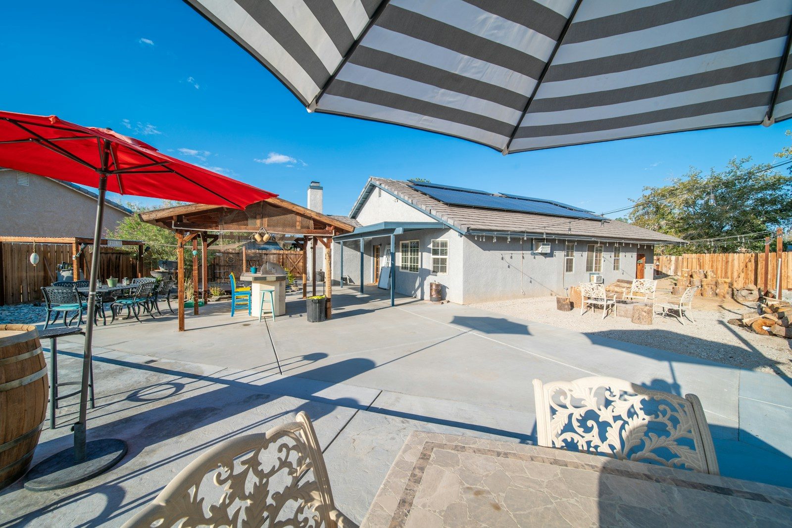 Open patio slab
