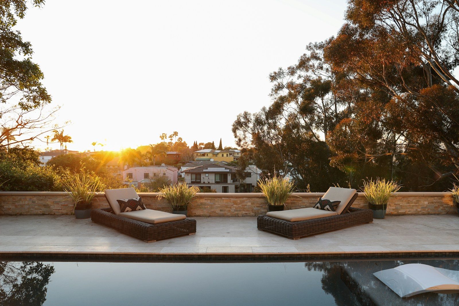 Pool deck at the house